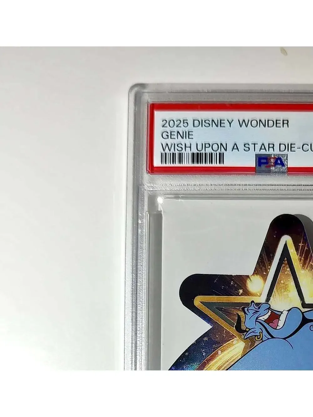 Genie 2025 Topps Chrome Disney #W-6 Wish Upon A Star Die Cut Card Aladdin PSA 9